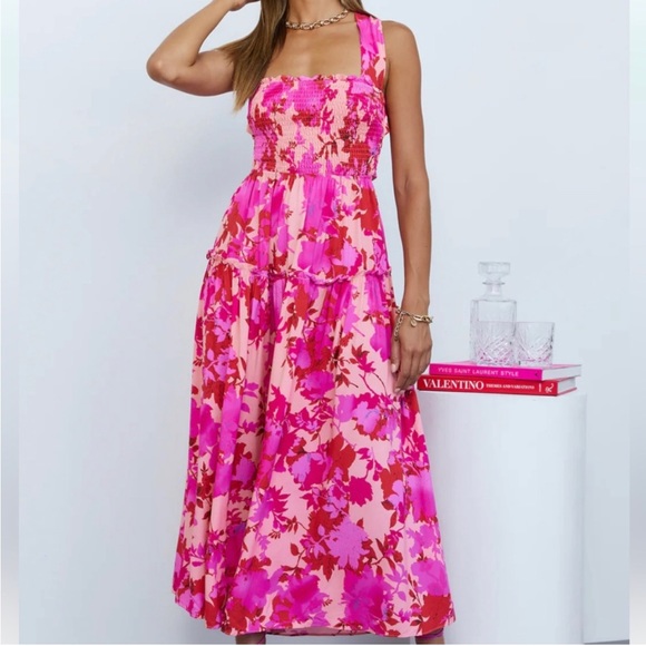 Hello Molly Dresses Hello Molly Wander To The Sun Midi Dress Pink